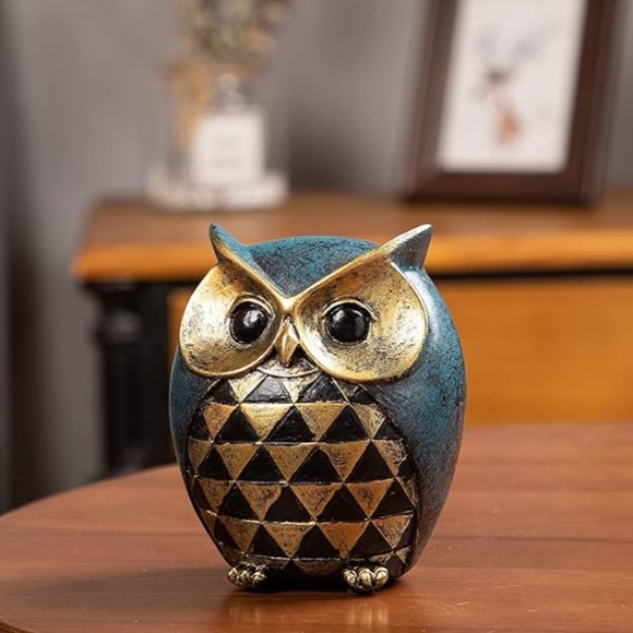 Anthro Owl Decorative Object Figure - Picture 3 of 5